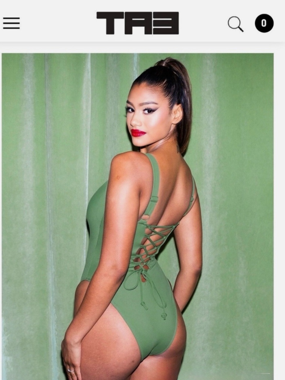 TA3 Hi Cut Squarey  - Green XL Short